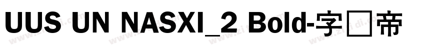 UUS UN NASXI_2 Bold字体转换